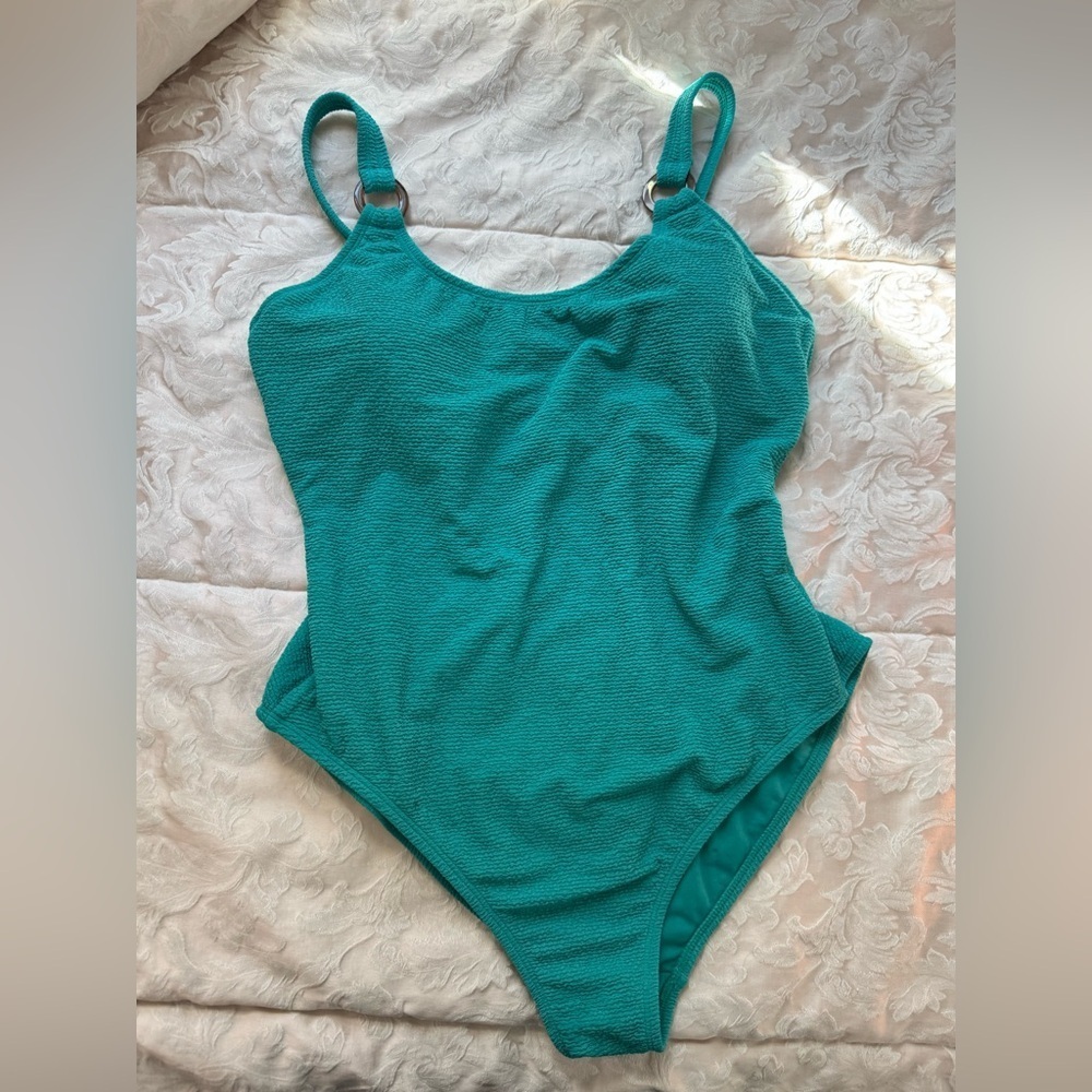 408.‎ NWT. Shade & Shore Aqua Swimsuit Sz L 12-14